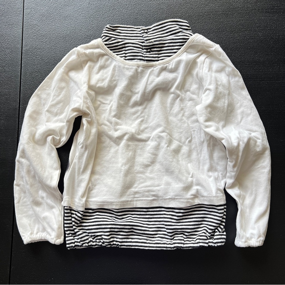 Disney Baby Minnie Mouse Long Sleeve Striped Mock Neck Graphic Shirt Y2K - Picture 6 of 10